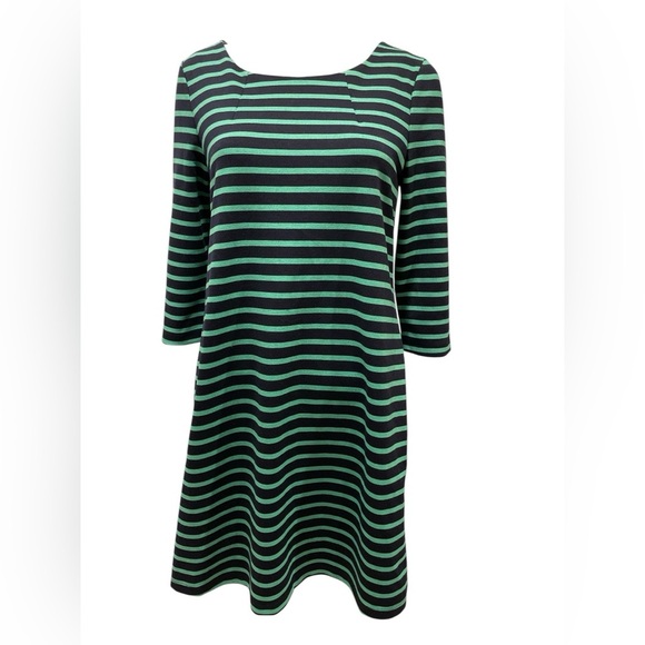 Gap Striped Shift Green and Navy Dress size M - Picture 1 of 4